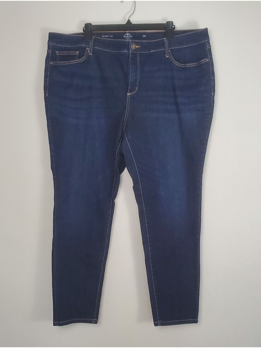 St Johns Bay Dark Blue Women Jeans Skinny Leg Size 22W
